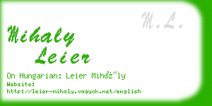 mihaly leier business card